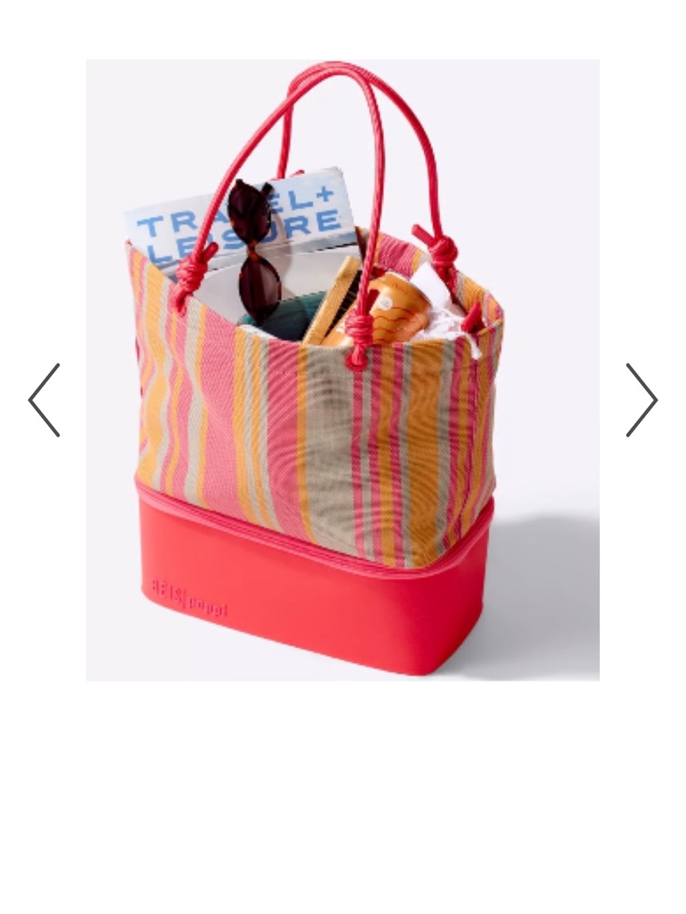 Beis x poppi The Cooler Tote in Juicy Stripe